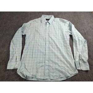 Collared Greens Shirt Mens XL The Groove Button Down Green / Blue Plaid